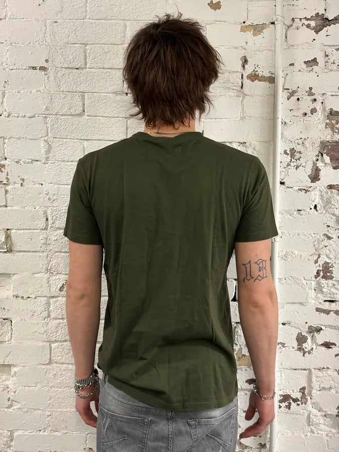 FW2014 Balmain Olive Winged Eagle T-Shirt loNGpYy 2