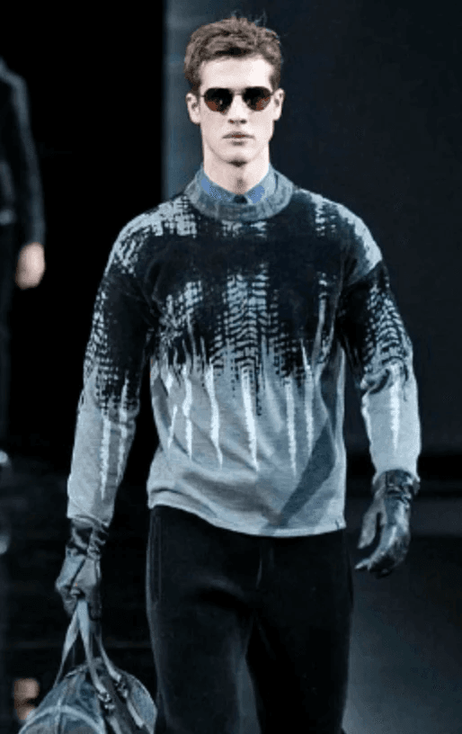 FW2014 Emporio Armani Abstract Skyscrapers Grey Sweater aAjniKo 1