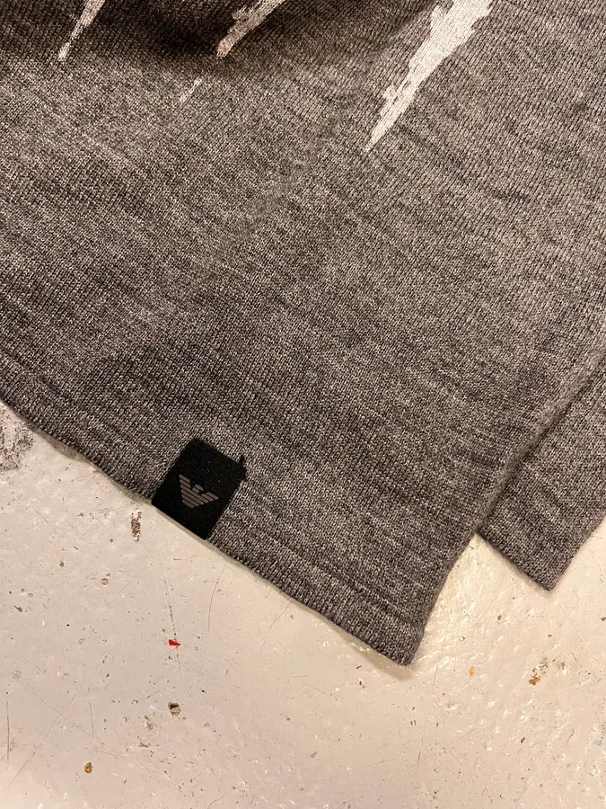 FW2014 Emporio Armani Abstract Skyscrapers Grey Sweater RMtOOXq 7