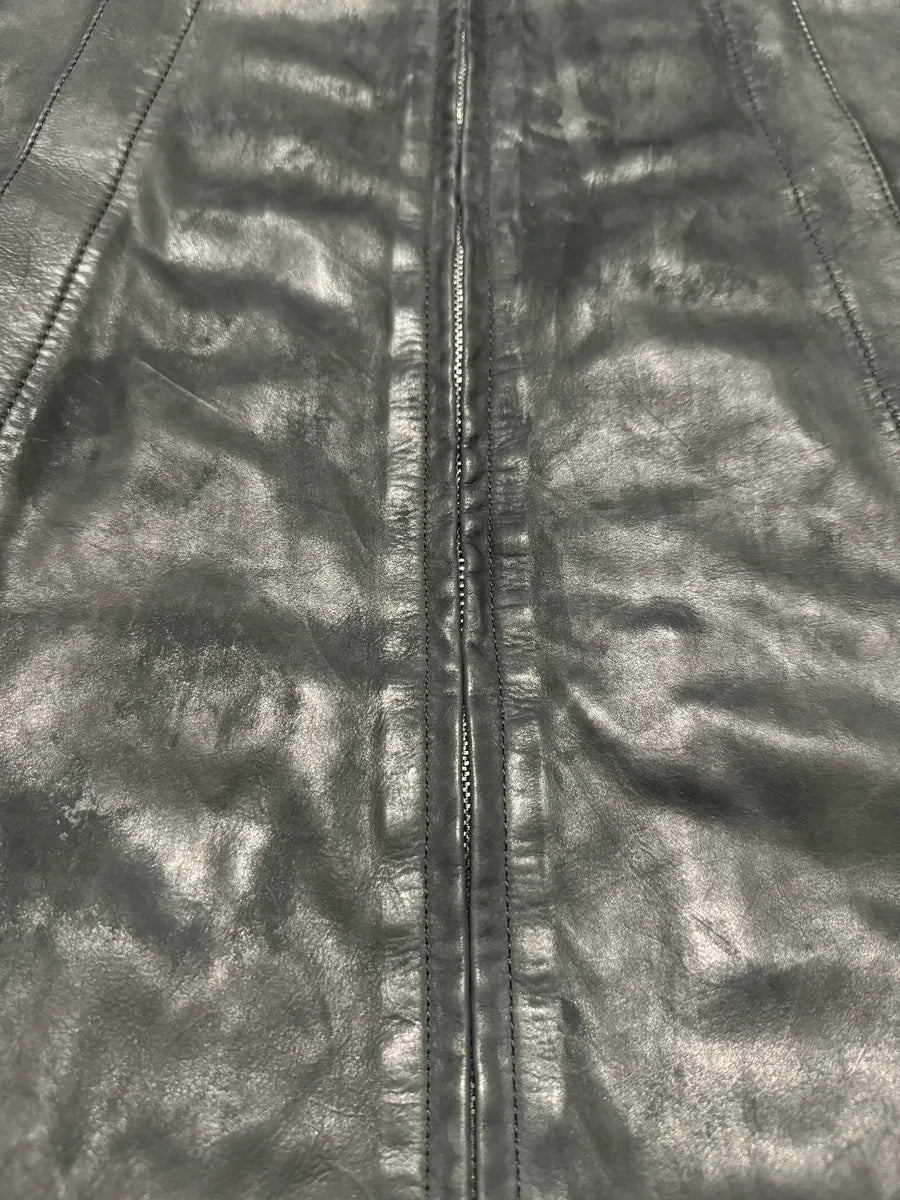 FW2014 Emporio Armani Archive Brut Minimalist Leather Jacket IeEpSJH 9