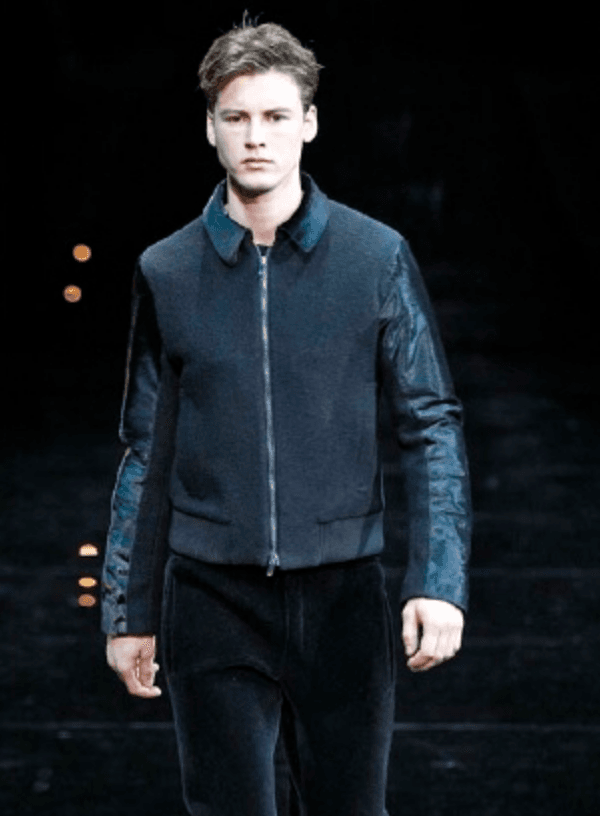 FW2014 Emporio Armani Grey Wool & Black Pony Hair Jacket fLlFrRL 1