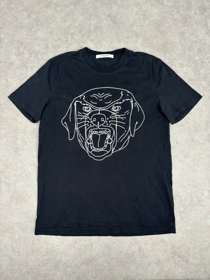 FW2014 Givenchy Black Rottweiler Dog T-Shirt by Riccardo Tisci rfnNMBP 0