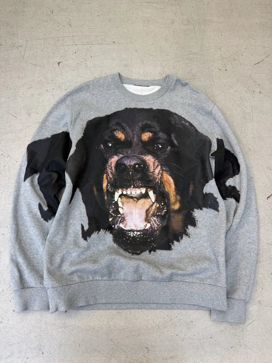 FW2014 Givenchy Grey Rottweiler Sweater by Riccardo Tisci WPKZGlR 0