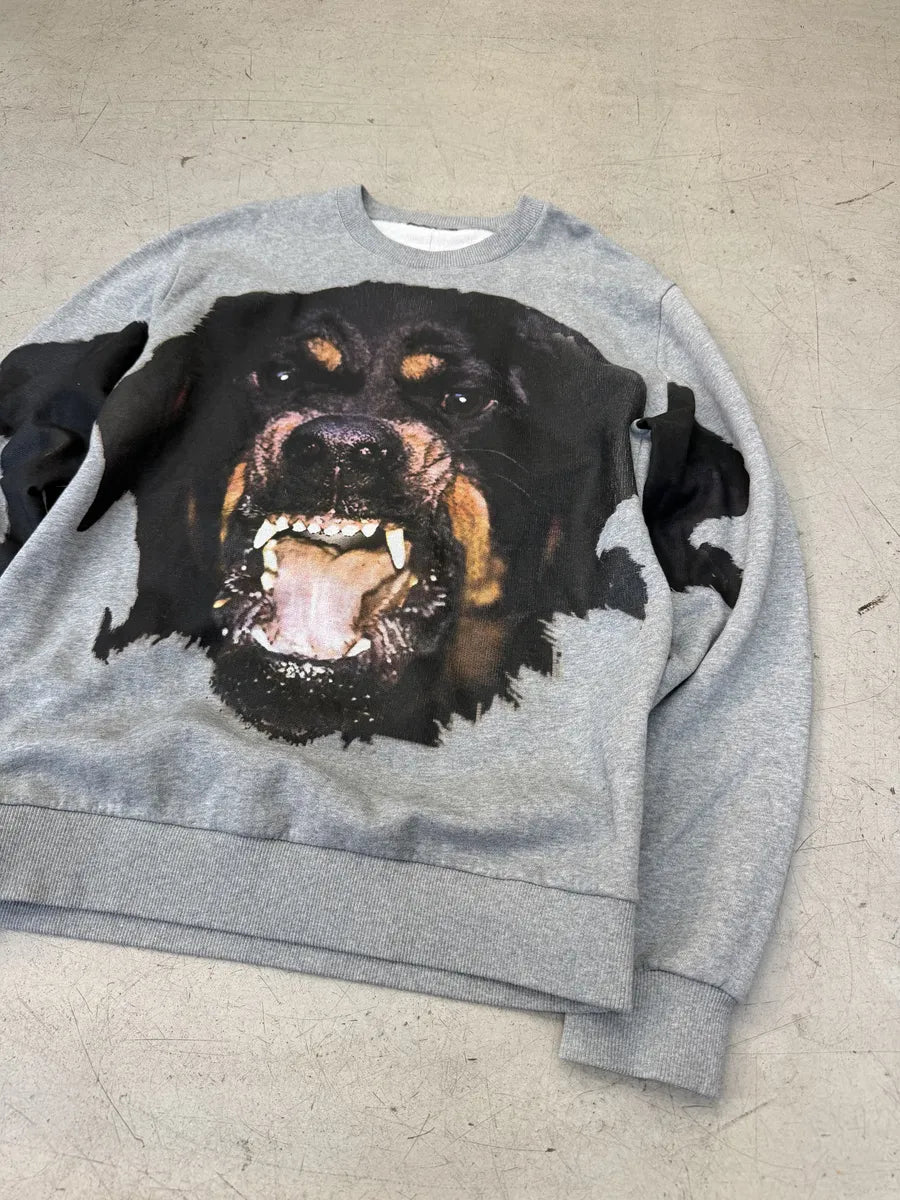 FW2014 Givenchy Grey Rottweiler Sweater by Riccardo Tisci WPKZGlR 7