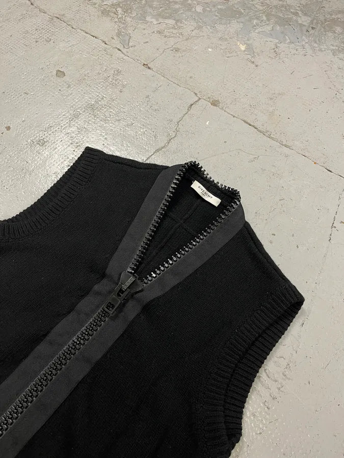 FW2014 Givenchy Oversized Zip Wool Black Tank Top eHWZkLC 3