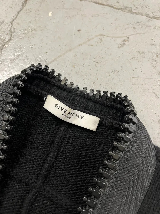 FW2014 Givenchy Oversized Zip Wool Black Tank Top eHWZkLC 4