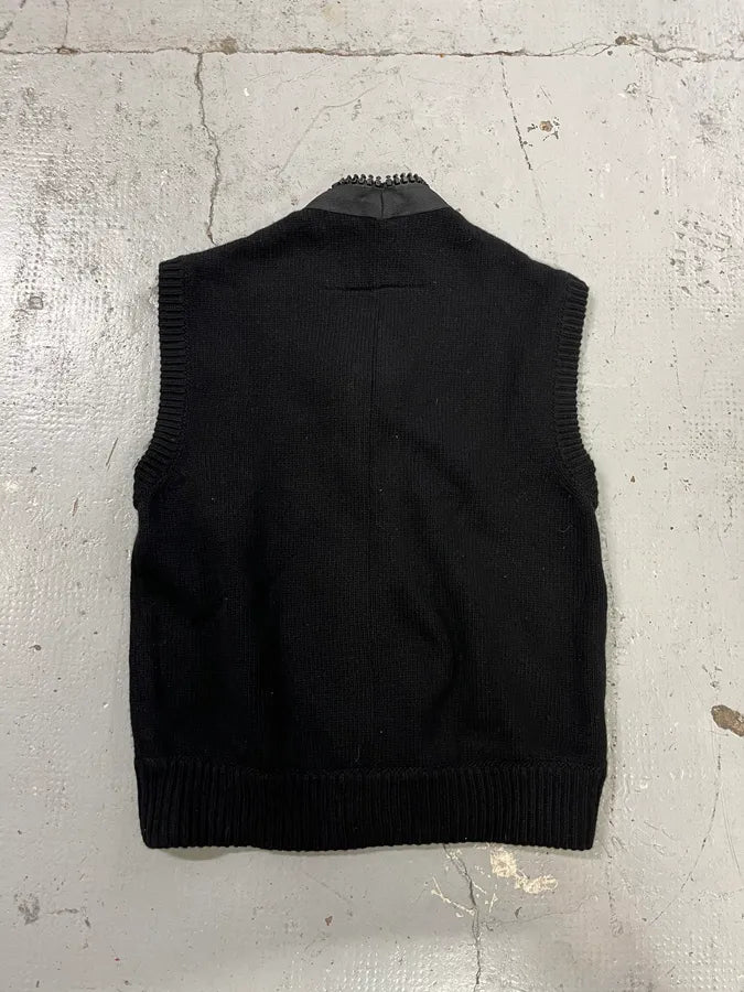FW2014 Givenchy Oversized Zip Wool Black Tank Top eHWZkLC 5