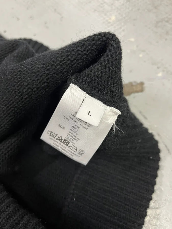 FW2014 Givenchy Oversized Zip Wool Black Tank Top eHWZkLC 6