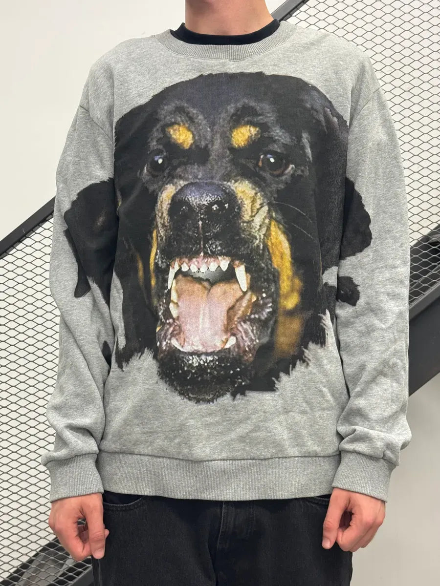 FW2014 Givenchy Rottweiler Dog Grey Sweater qQjLpqU 1