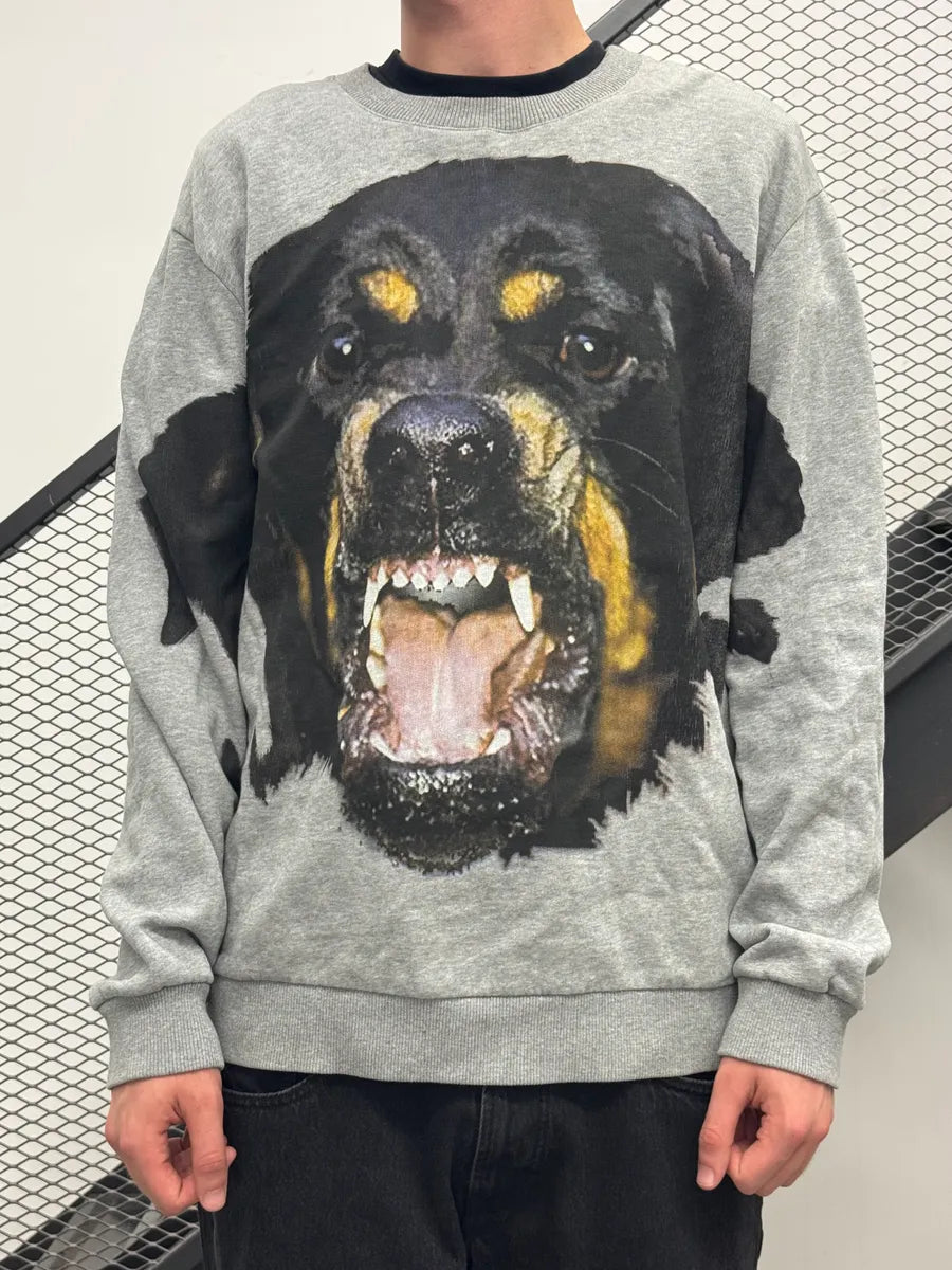 FW2014 Givenchy Rottweiler Dog Grey Sweater qQjLpqU 1