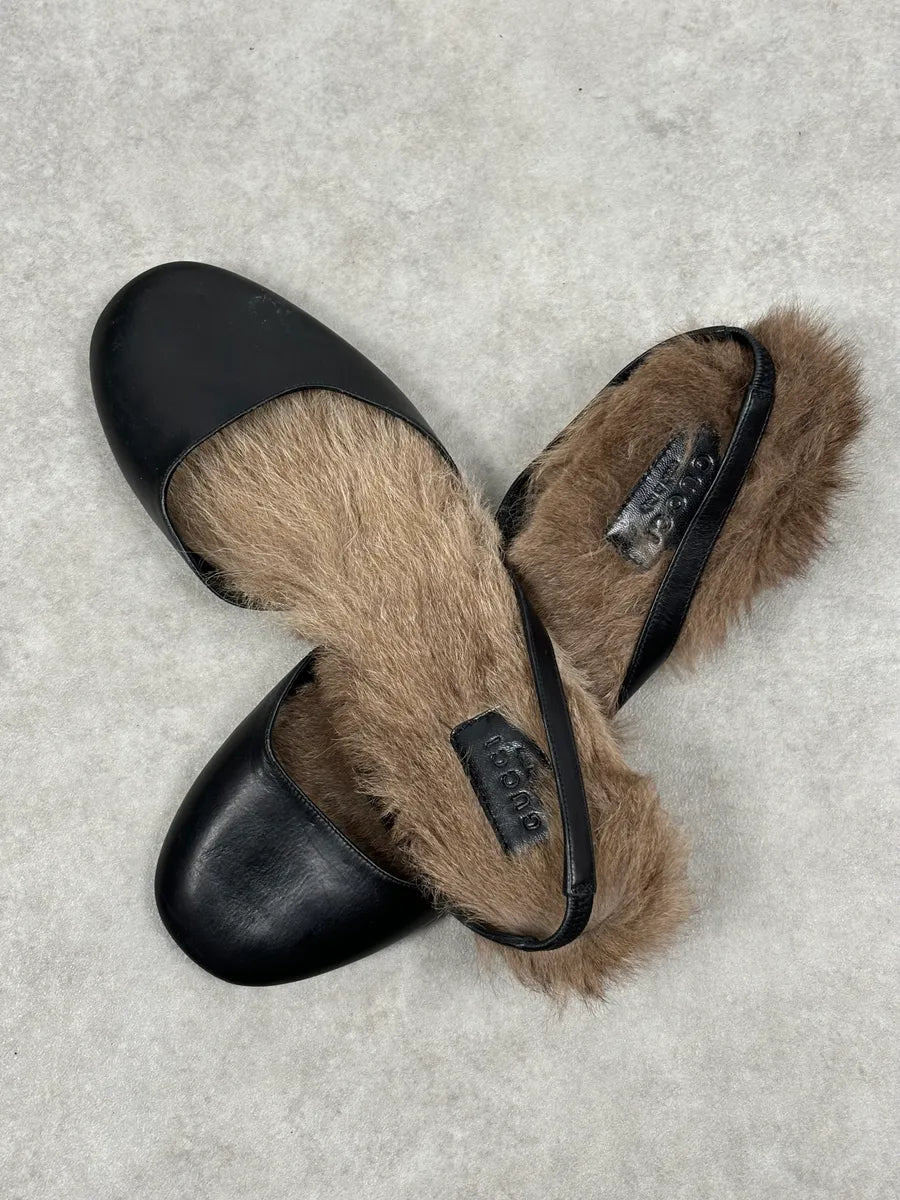 FW2014 Gucci Black Leather Heels with Swarovski Crystal ZfrsWoj 13