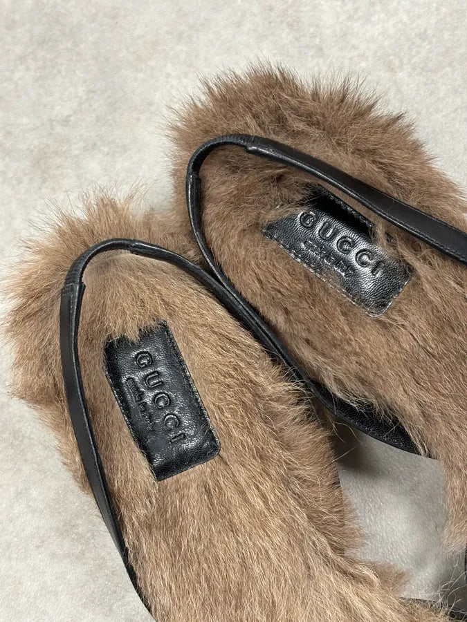 FW2014 Gucci Black Leather Heels with Swarovski Crystal ZfrsWoj 11