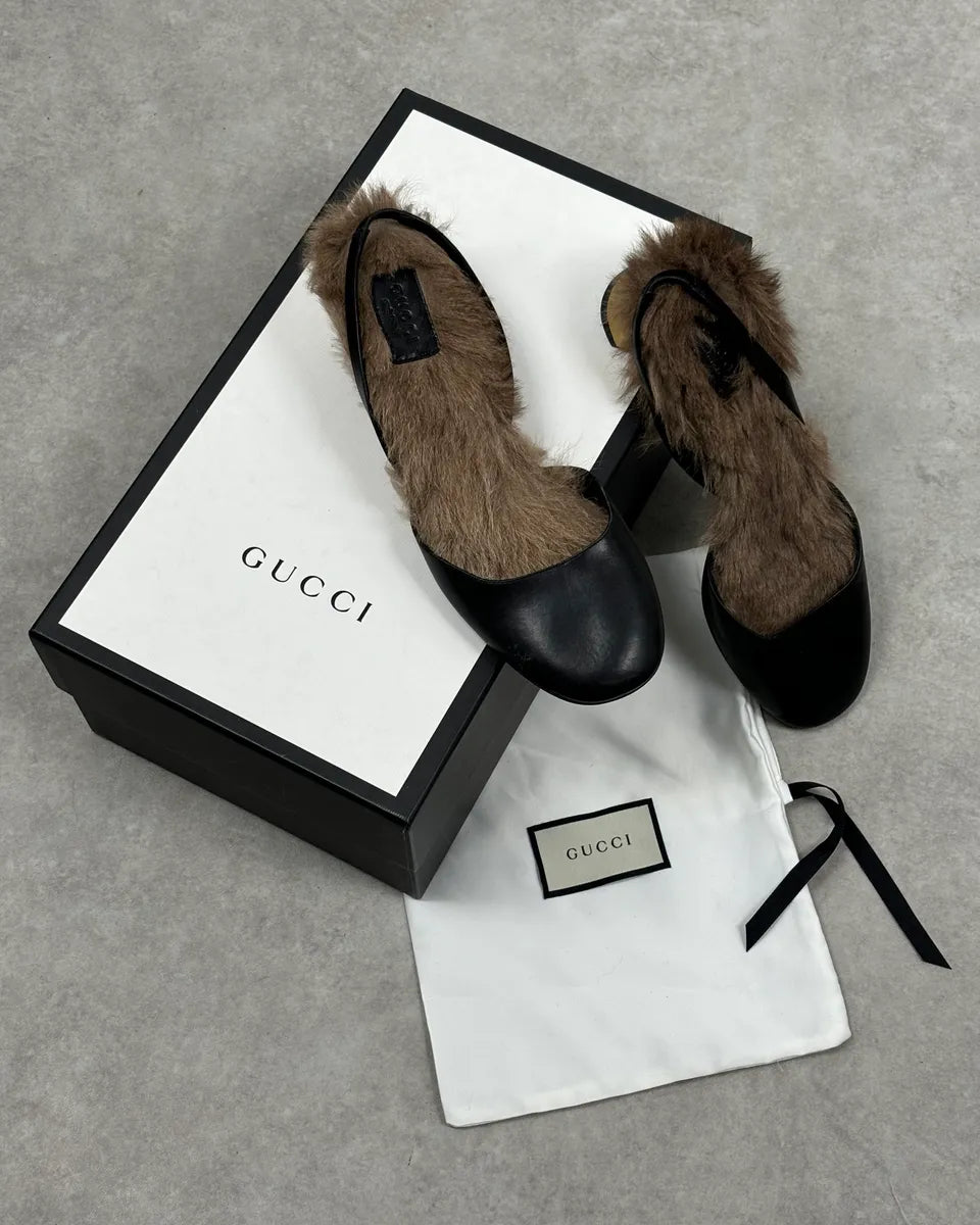 FW2014 Gucci Black Leather Heels with Swarovski Crystal ZfrsWoj 1