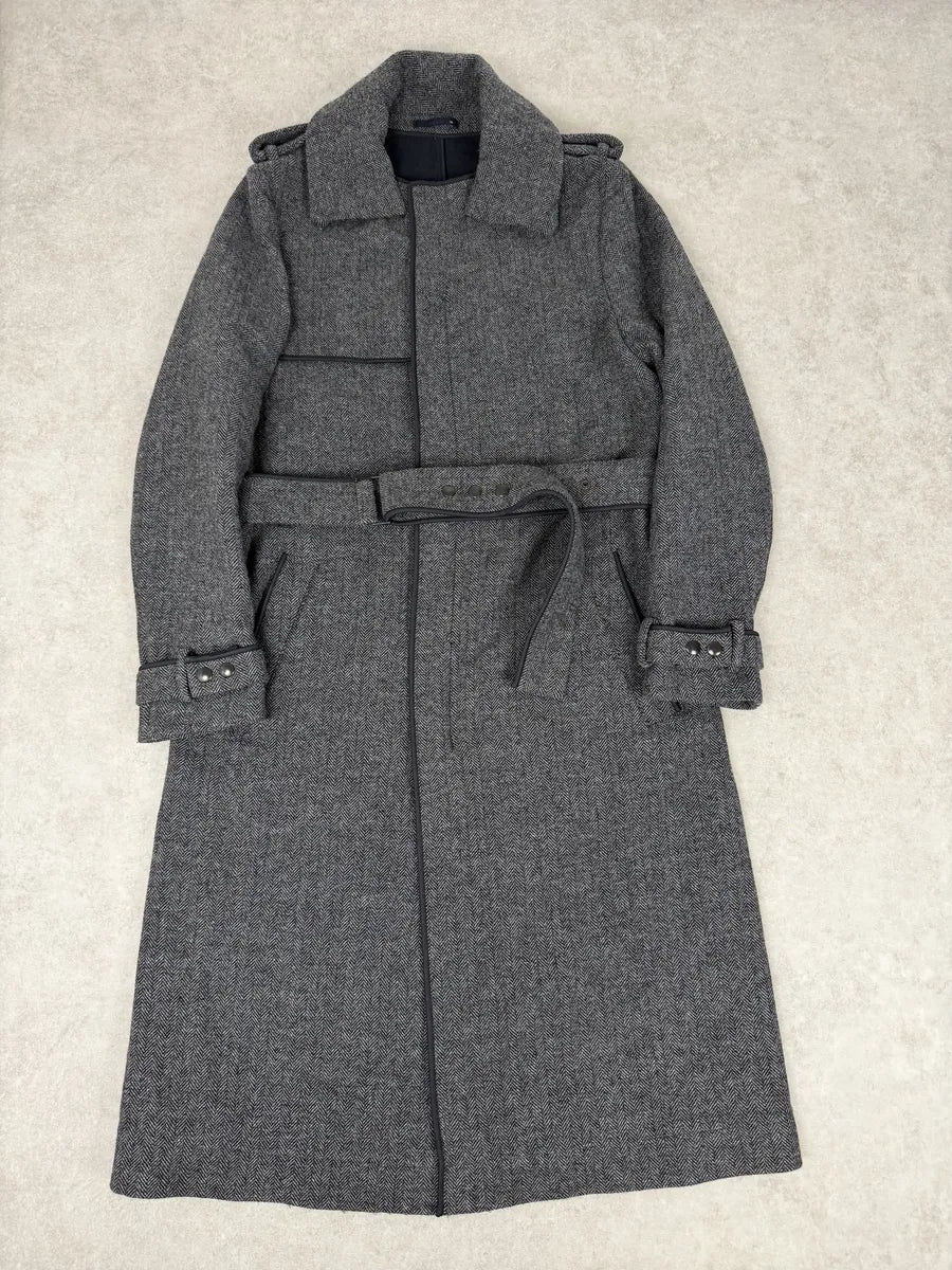 FW2014 Lanvin Grey Classy Trench Coat zKFjIIB 0
