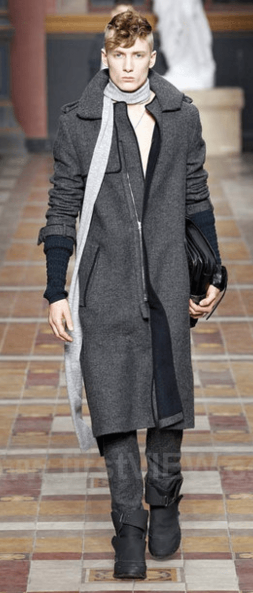 FW2014 Lanvin Grey Classy Trench Coat zKFjIIB 1