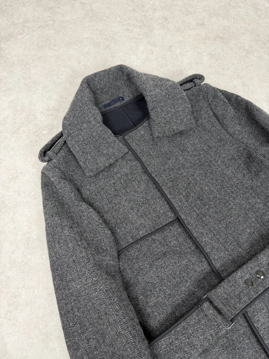 FW2014 Lanvin Grey Classy Trench Coat zKFjIIB 6