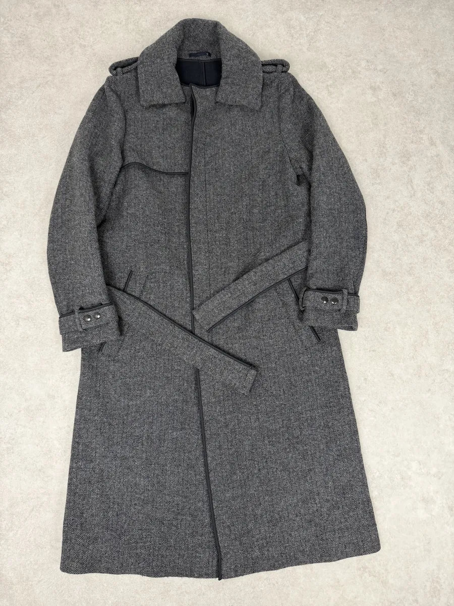 FW2014 Lanvin Grey Classy Trench Coat zKFjIIB 7