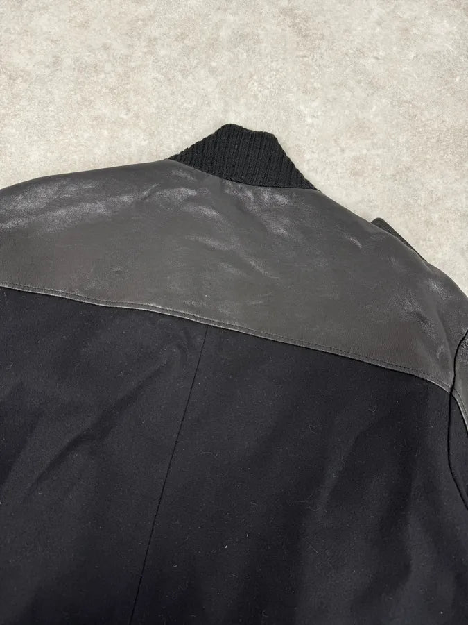 FW2014 Maison Margiela Black Contrast Panel Leather Jacket  ttQRwnx 5