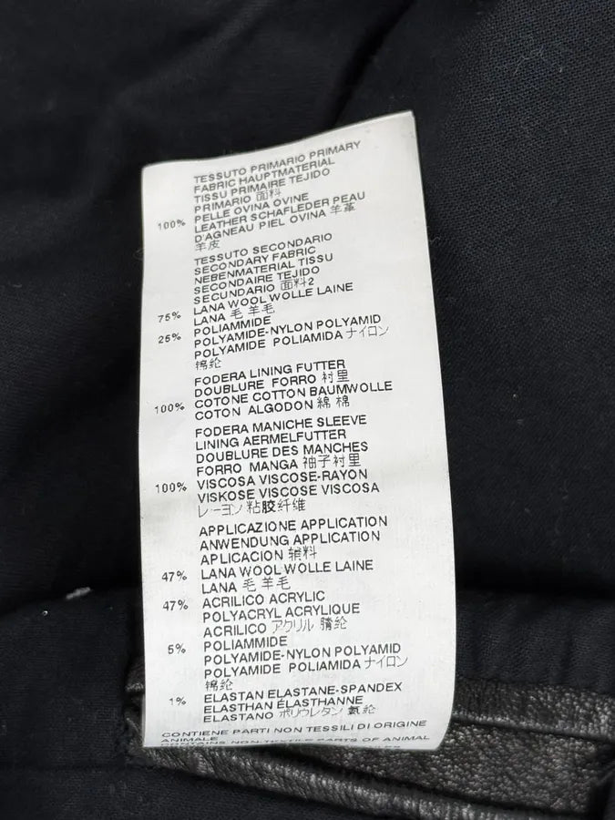 FW2014 Maison Margiela Black Contrast Panel Leather Jacket  ttQRwnx 13