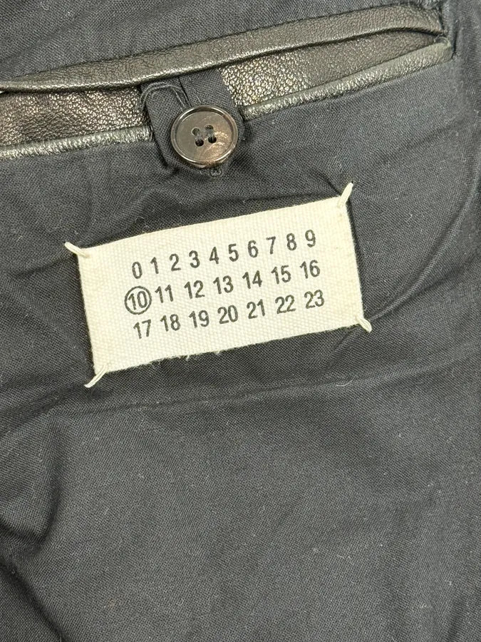 FW2014 Maison Margiela Black Contrast Panel Leather Jacket  ttQRwnx 11