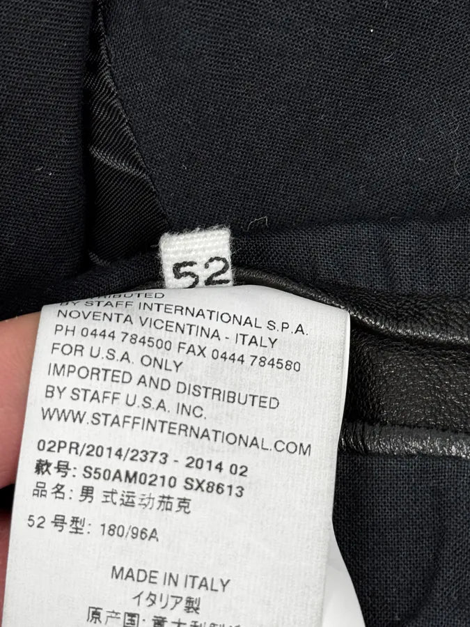 FW2014 Maison Margiela Black Contrast Panel Leather Jacket  ttQRwnx 12