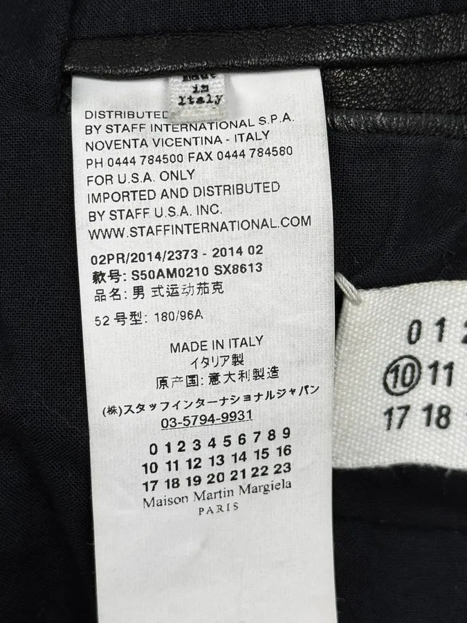 FW2014 Maison Margiela Black Contrast Panel Leather Jacket  ttQRwnx 14