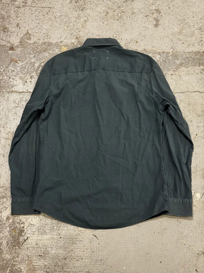 FW2014 Maison Margiela Blue Faded Classic Shirt CRtFDoj 3