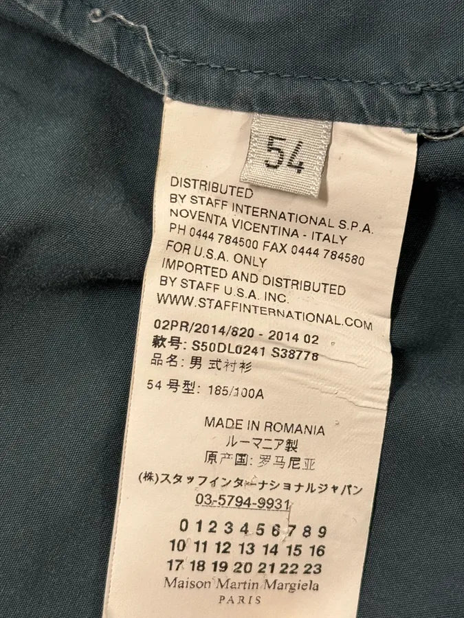 FW2014 Maison Margiela Blue Faded Classic Shirt CRtFDoj 11