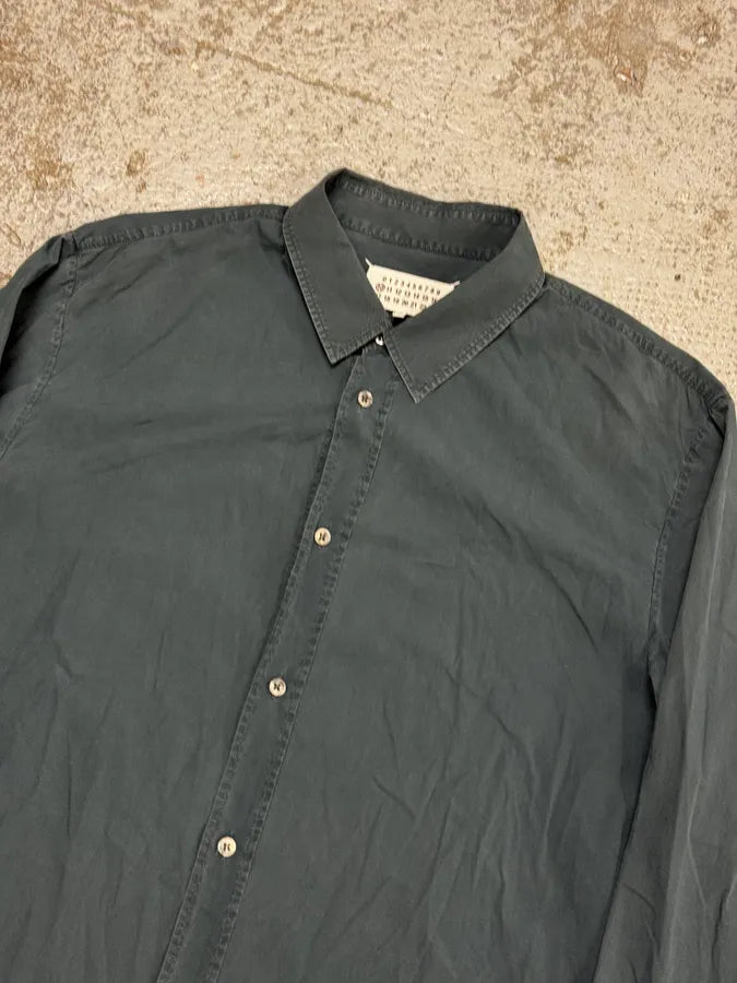 FW2014 Maison Margiela Blue Faded Classic Shirt CRtFDoj 4