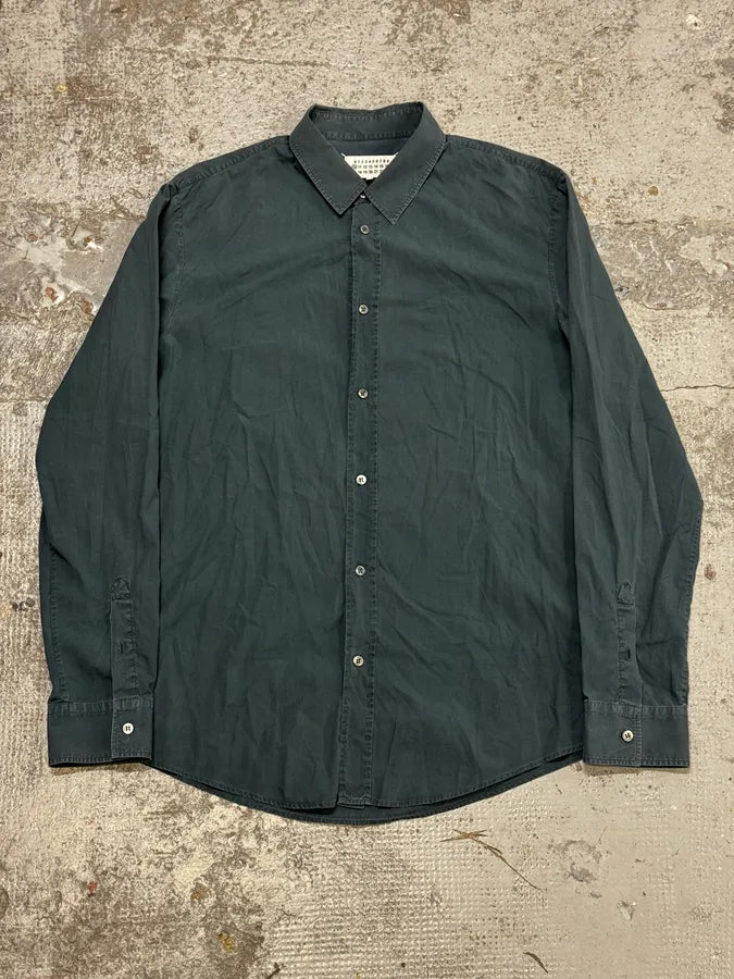 FW2014 Maison Margiela Blue Faded Classic Shirt CRtFDoj 0