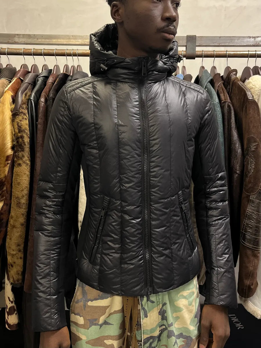 FW2014 Prada Black Puffer Hooded Jacket OzroBhl 1