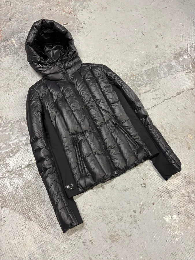 FW2014 Prada Black Puffer Hooded Jacket OzroBhl 3