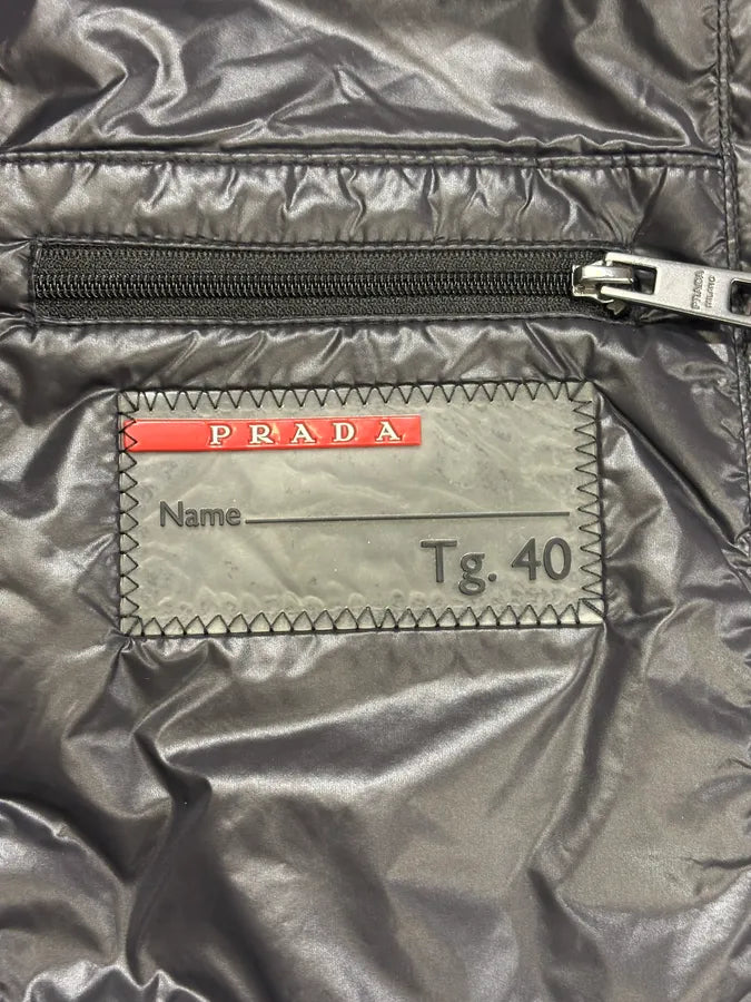 FW2014 Prada Black Puffer Hooded Jacket OzroBhl 11