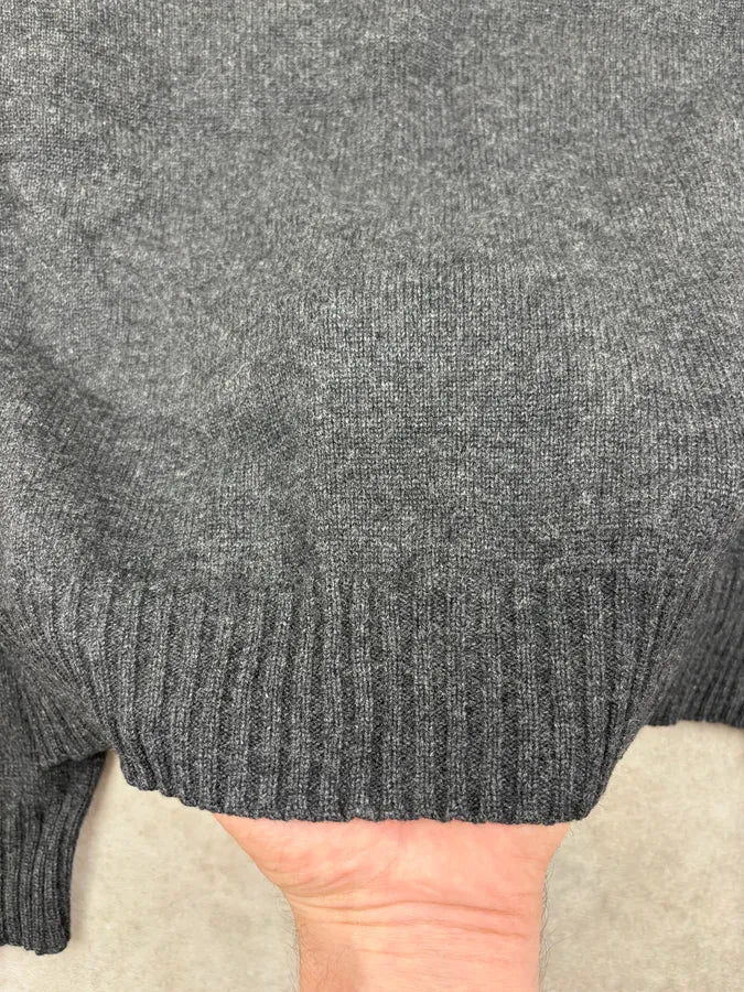 FW2014 Prada Dark Grey Wool Minimalist Sweater AHkzbsQ 7