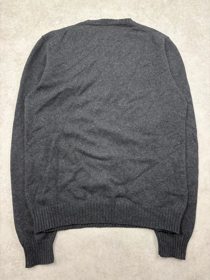 FW2014 Prada Dark Grey Wool Minimalist Sweater AHkzbsQ 5