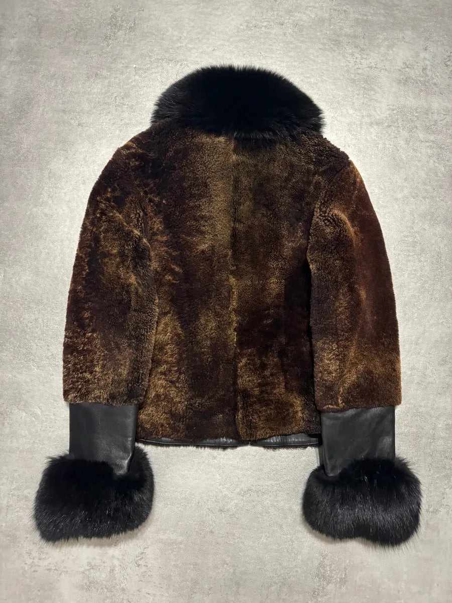 FW2014 Roberto Cavalli Fox & Sheep Fur Unique Coat GesehaW 1