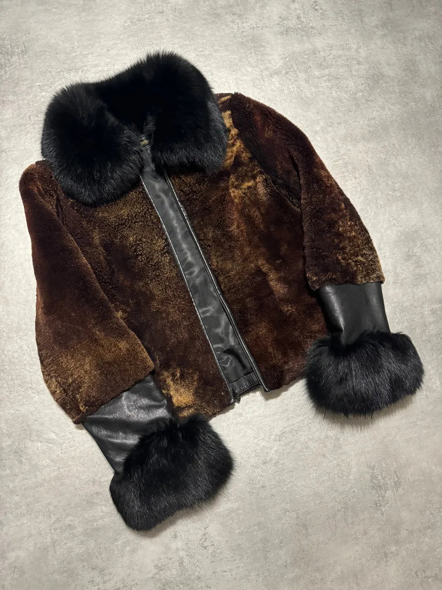 FW2014 Roberto Cavalli Fox & Sheep Fur Unique Coat GesehaW 2