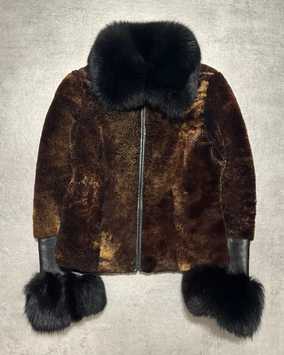 FW2014 Roberto Cavalli Fox & Sheep Fur Unique Coat GesehaW 6
