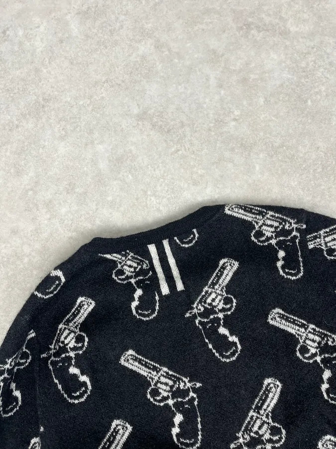 SS2014 Saint Laurent Black Wool Mohair Revolver Sweater by Hedi Slimane NhEScBW 6