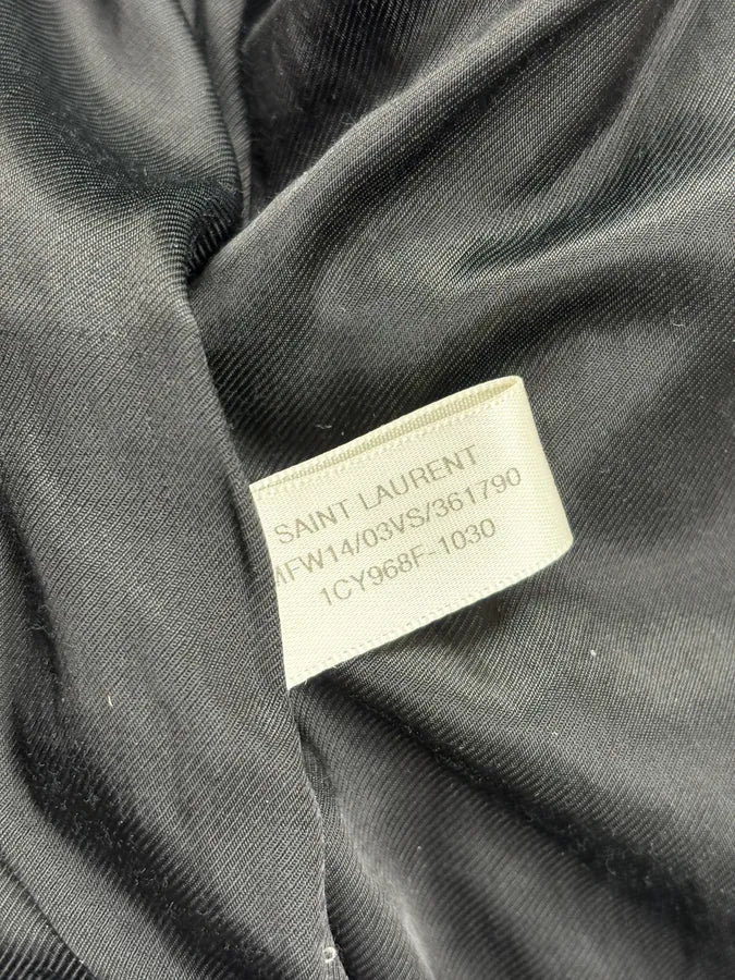FW2014 Saint Laurent Grey Wool Pony Hair Zebra Teddy Jacket IDtdFsg 12