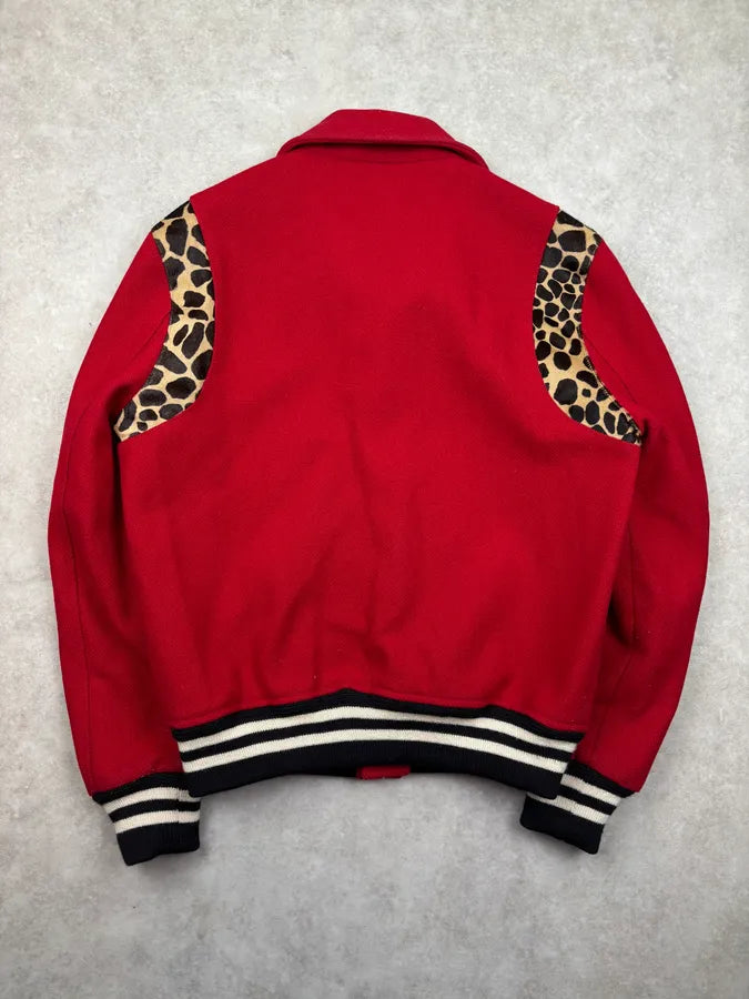 AW2014 Saint Laurent Cheetah Red Pony Hair Teddy Jacket by Hedi Slimane DVcmZpL 6