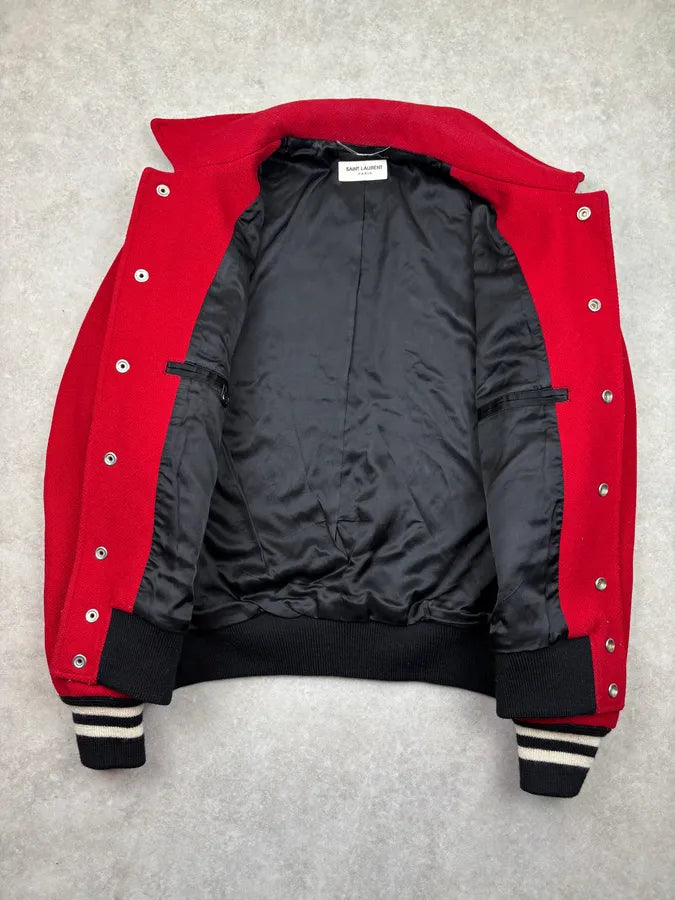 AW2014 Saint Laurent Cheetah Red Pony Hair Teddy Jacket by Hedi Slimane DVcmZpL 8