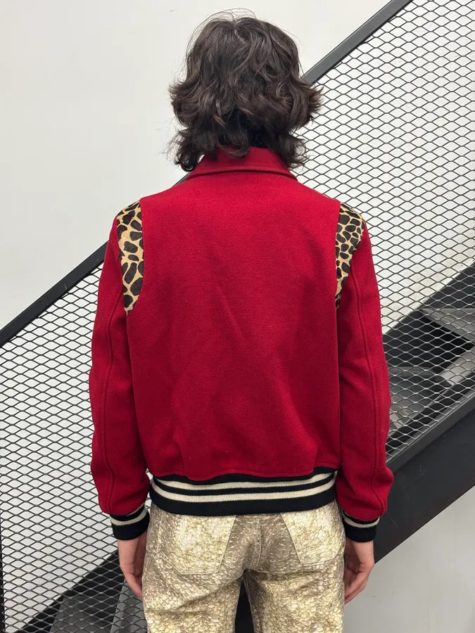 AW2014 Saint Laurent Cheetah Red Pony Hair Teddy Jacket by Hedi Slimane DVcmZpL 2