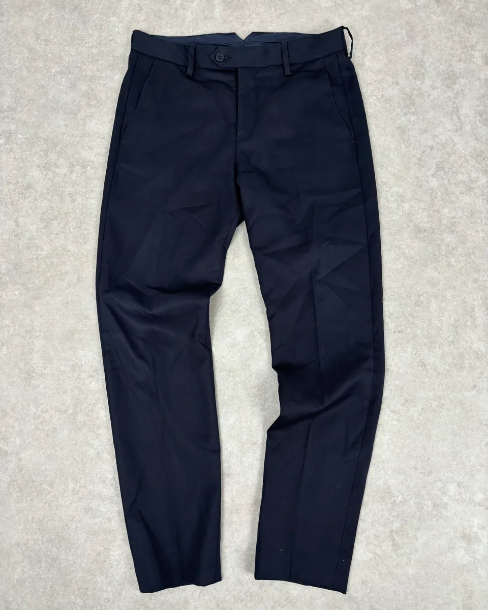 AW2015 Acne Studios Navy Slim Wool Drifter Trousers SqtwBEv 0