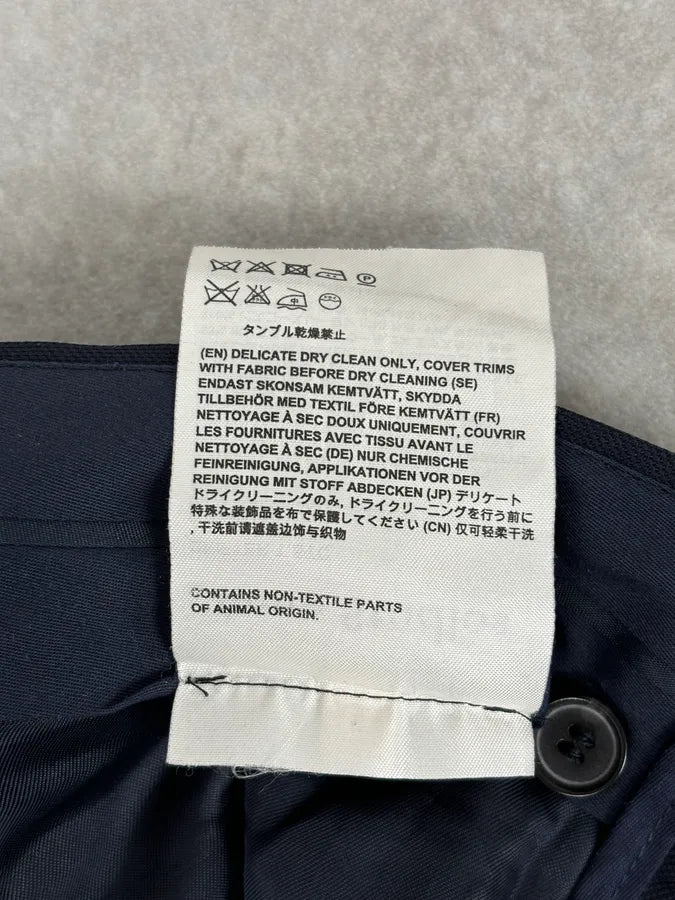 AW2015 Acne Studios Navy Slim Wool Drifter Trousers SqtwBEv 10