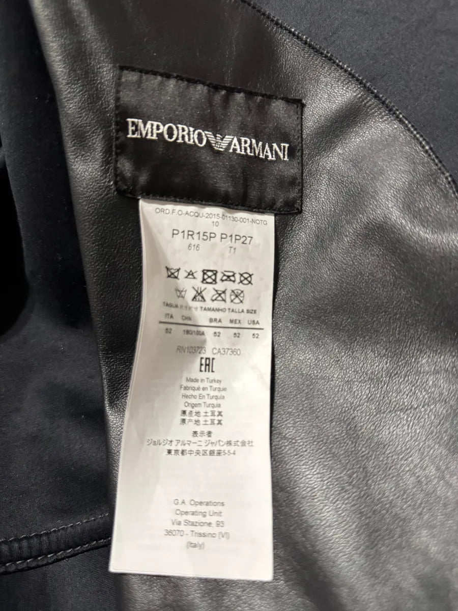 FW2015 Emporio Armani Pony Hair Rust Leather Jacket (L) 7