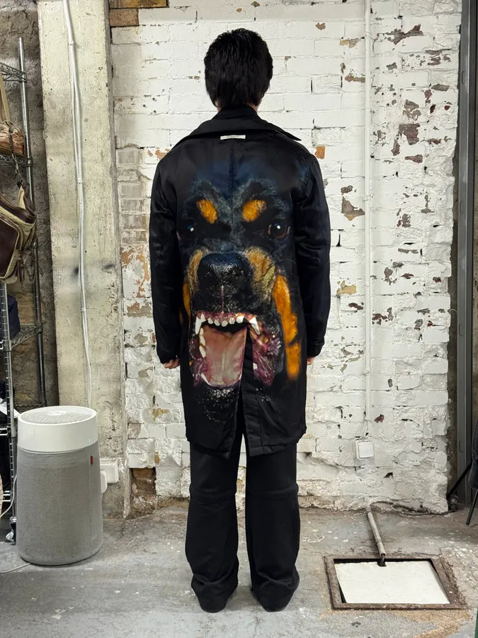 FW2015 Givenchy Rottweiler Black Nylon Trench Jacket by Riccardo Tisci yTbqCHH 3