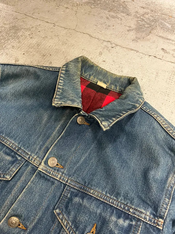 FW2015 Gucci Blue Denim Embroidered Tiger Denim Jacket xoKuzsn 5