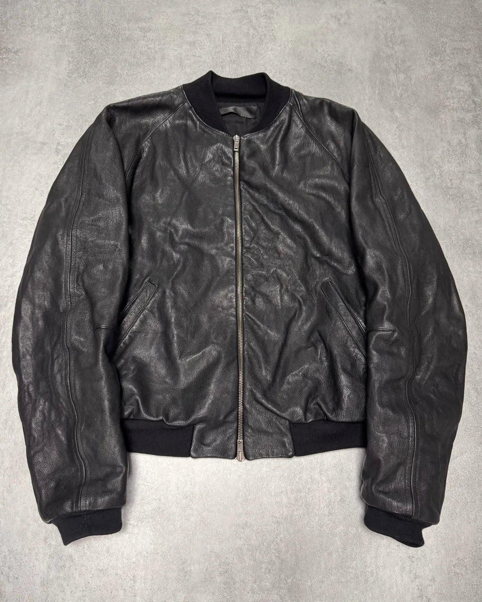 FW2015 Haider Ackermann Sample MA-1 Bomber Leather Jacket qIhIlfl 0