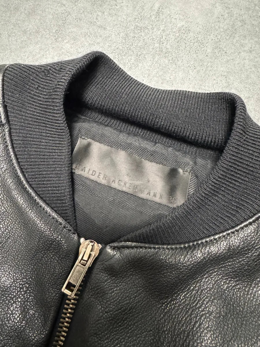FW2015 Haider Ackermann Sample MA-1 Bomber Leather Jacket qIhIlfl 4